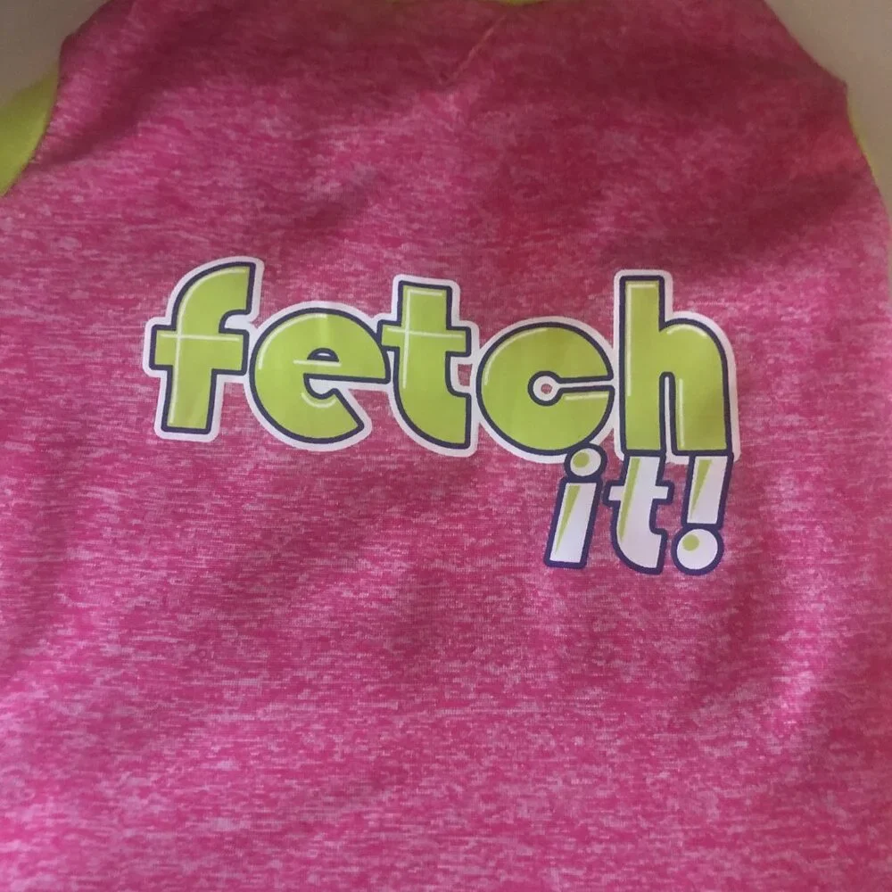 Pet Dog Apparel T-Shirt Tank Fetch It Size Medium